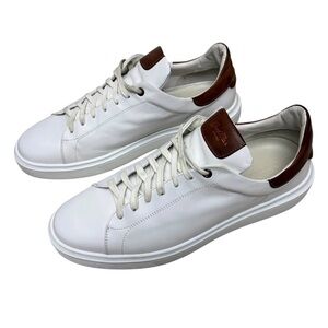 GOODMAN BRAND Luxury Designer LEATHER Casual White Sneakers Shoes Mens 13